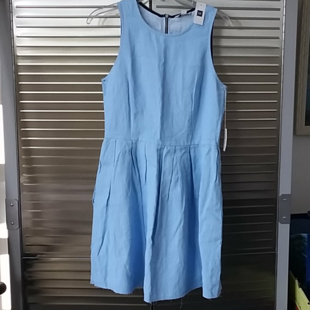 GAP linen dress with raw hem